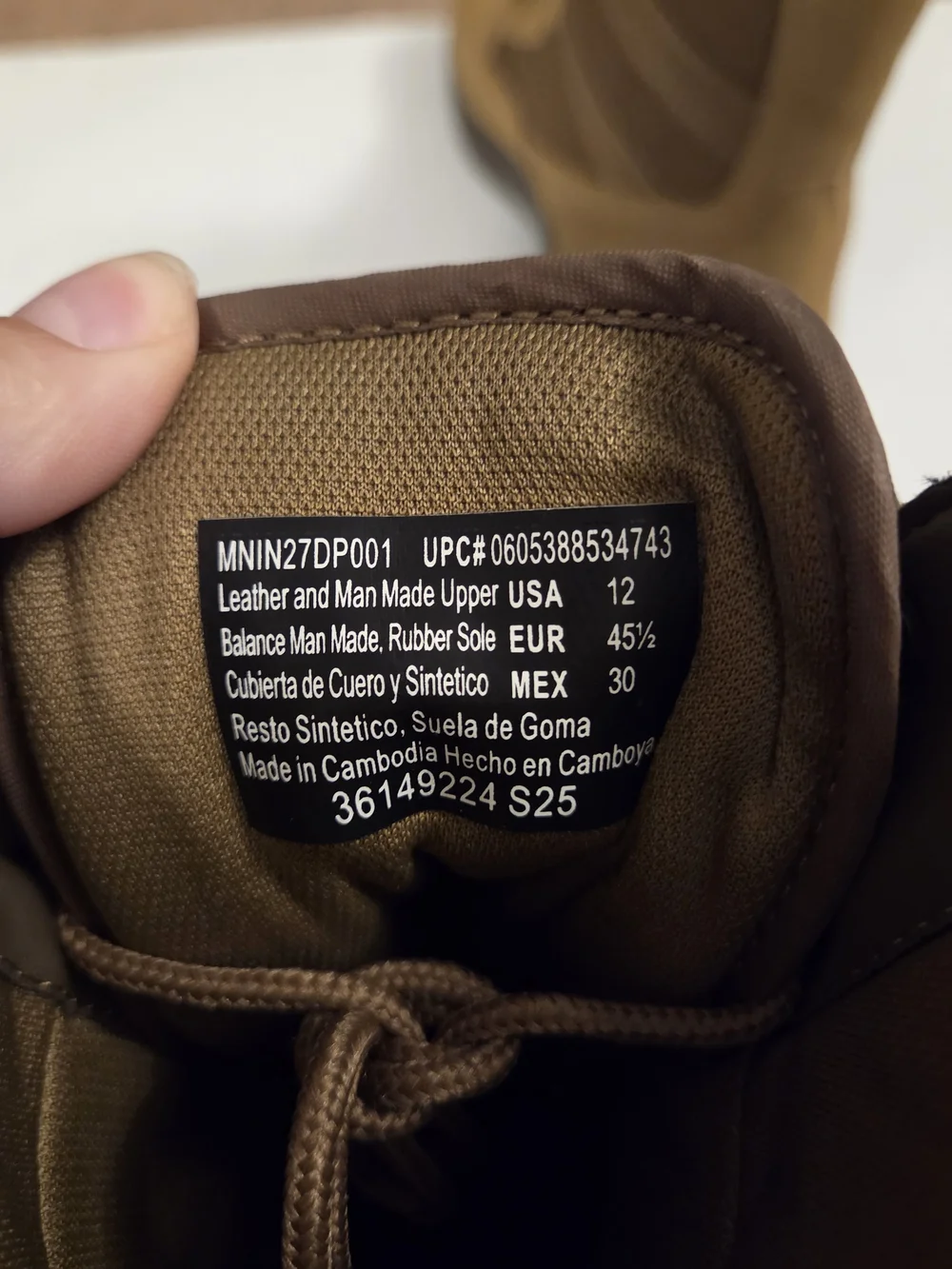 Men's Tactical Work Boots - Tan Suede & Fabric
